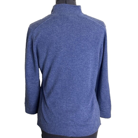 Geneva 100% Cashmere V Neck Sweater Womens Small Purple Money Luxury - Picture 2 of 9